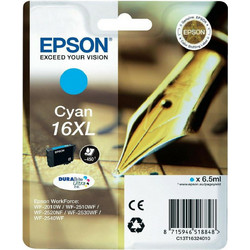 Epson 16XL Cyan Μελάνι Εκτυπωτή Inkjet C13T163240