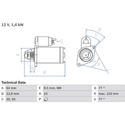 Bosch Μίζα - 0 986 025 080