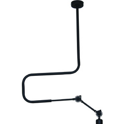 Home Lighting Κρεμαστό Φωτιστικό Οροφής Μονόφωτο E27 Ασημί 77-3312