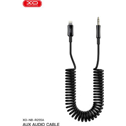 Lightning Spiral Cable Male 1m To Headphone Jack 3.5 Male Black XO-NB-R255A