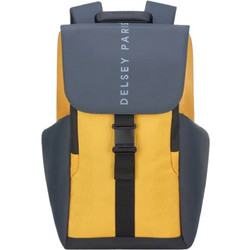 Delsey Securflap Σακίδιο Πλάτης 21lt Κίτρινο Γκρι