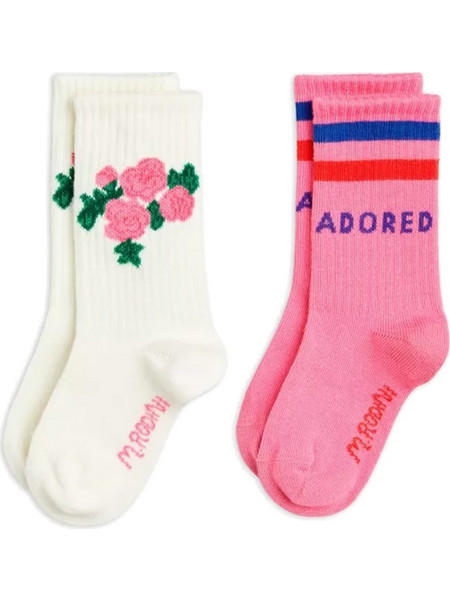 MINI RODINI Roses 2-pack socks (2416011128 TYPE) Multicolor Κορίτσι Collection FW24-25