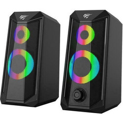 Havit SK202 Ηχεία Υπολογιστή 2.0 10W με RGB Φωτισμό Black