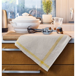 Ποτηρόπανο Πικέ Dry Beige-Yellow Jacquard Cotton Cokitex (50x70) 1Τεμ