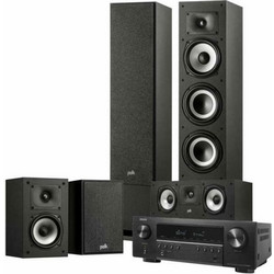 Polk Audio Monitor XT60,XT30,XT15 + Denon AVC-S660H Πλήρες Set Home Cinema 5.2 135W Black