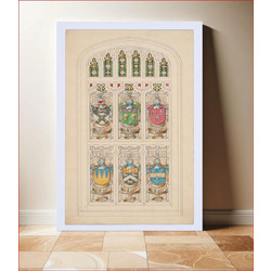 Πίνακας, Design for an armorial stained glass window