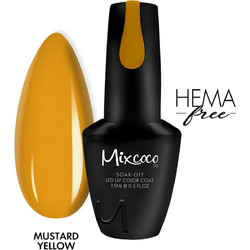Mixcoco Mustard Yellow Ημιμόνιμο Βερνίκι Νυχιών 15ml