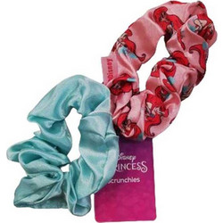 Disney Ariel Pink And Blue Scrunchies - Σετ με Υφασμάτινα Λαστιχάκια για τα Μαλλιά 2τμχ
