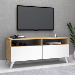 Megapap Έπιπλο Τηλεόρασης Ξύλινο Λευκό Μ120xΠ35xΥ50cm Encoy GP028-0030,1
