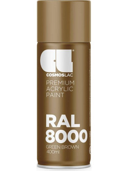 Cosmoslac Premium Acrylic Paint Σπρέι Βαφής Green Brown RAL8000 Gloss 400ml