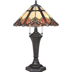 Επιτραπέζιο Φωτιστικό 2xE27 Μπρονζέ Tiffany Cambridge QZ-CAMBRIDGE-TL Elstead Lighting-QZ-CAMBRIDGE-TL-Μπρονζέ QZ-CAMBRIDGE-TL