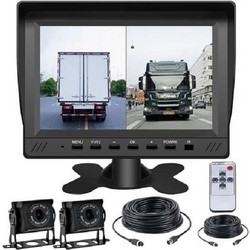 Έγχρωμο TFT LED Μόνιτορ 7" φορτηγού Με 2 Εισόδους Video, Τηλεχειριστήριο και 2 κάμερες με δυνατότητα καταγραφής νυχτερινής όρασης CAR7006STM