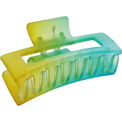 Colorful Ombre Square Hair Clip Yellow/Green/Blue