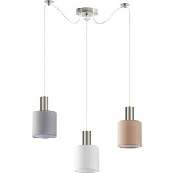 Home Lighting Κρεμαστό Φωτιστικό Οροφής Τρίφωτο E27 Γκρι SE21-NM-4-BL3-SH12 77-8934