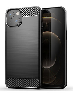 Powertech Carbon Back Cover Black (iPhone 13 mini)