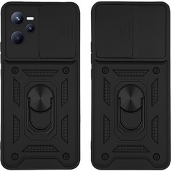 Sonique Ring Armor CamPro Θήκη Μαύρο (Realme C35)