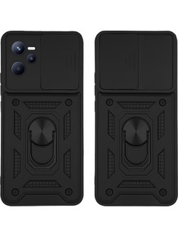Sonique Ring Armor CamPro Θήκη Μαύρο (Realme C35)