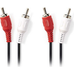 NEDIS CAGL24200BK10 Καλώδιο 2 x RCA αρσ. σε 2 x RCA αρσ. 1m