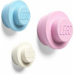 LEGO(R) - Γαλάζιο, Ρόζ, Άσπρο Σετ Κρεμάστρες Τοίχου (3 Τεμάχια)