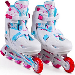 Byox 5in1 Evolution Inline Αυξομειούμενα Rollers Μπλε Ροζ