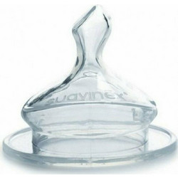 Suavinex Anatomica Θηλή Σιλικόνης για Μπιμπερό 0m+ Αργής Ροής 2τμχ BR78426