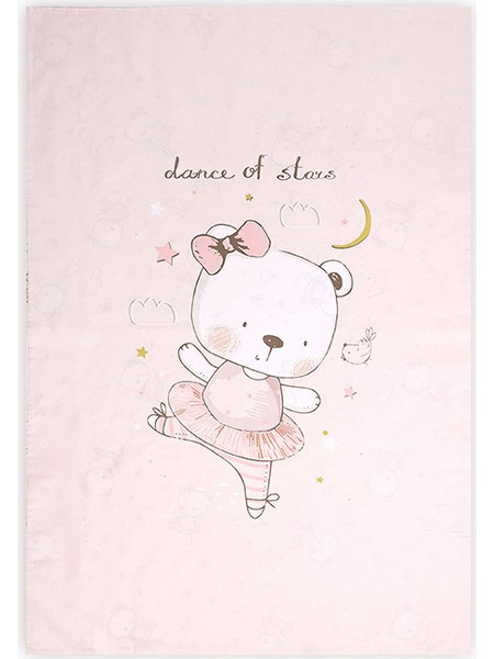 Παπλωματοθήκη διπλής όψης με φερμουάρ Lorelli Pink Ballerina Bear 140/95cm 20051335101