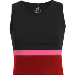 Deha Γυναικείο Αθλητικό Crop Top Μαύρο BV74770-10009
