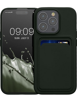 KWmobile Θήκη Σιλικόνης με Υποδοχή για Κάρτα - Apple iPhone 15 Pro - Dark Green (62019.80)