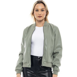 Biston Γυναικείο Μπουφάν Bomber Κοντό Πράσινο Mint 47-101-003