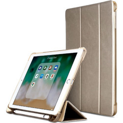 Θήκη Smartcase Flip Cover Stand με Υποδοχή Apple Pencil για iPad 2019 10.2"/iPad 2021 10.2"/iPad Pro 10.5" μπεζ