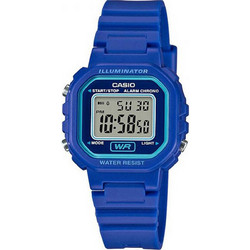 Casio Ψηφιακό Γυναικείο Ρολόι Χρονογράφος με Μπλε Καουτσούκ Λουράκι LA-20WH-2AEF