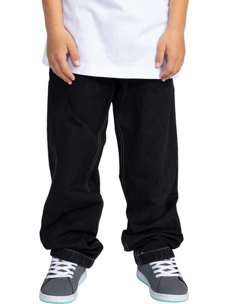 DC BOY WORKER BAGGY JEANS RBT - ADBDP03012-KVJW BLACK