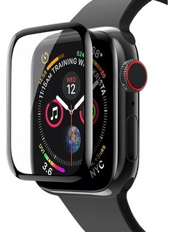 Tempered Glass Hoco 0.15mm Curved Silk Screen 44mm για Apple Watch 4 Μαύρο