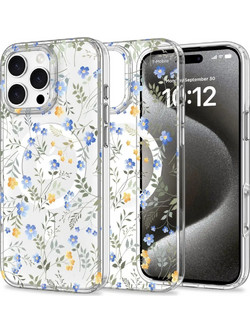 Tech-Protect MagMood MagSafe Back Cover Spring Flowers (iPhone 16 Pro)