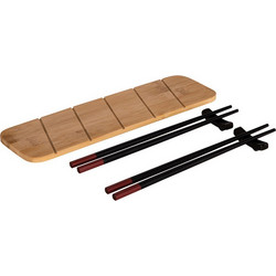 Σετ Σερβιρίσματος Sushi με 2 Ζευγάρια Chopsticks 2 Στηρίγματα και 1 Δίσκο 4 τμχ Bakaji 02815204