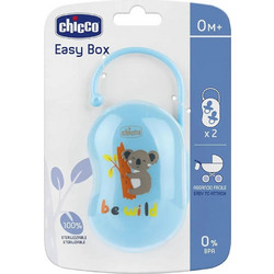Chicco Easy Box - Θήκη για 2 Πιπίλες (Σιελ) 1τμχ. (02052-10)