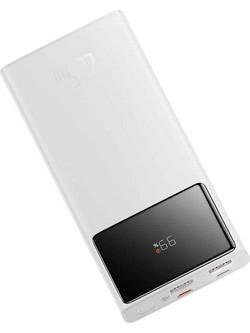 Baseus Star-Lord Power Bank 10000mAh 22.5W με 2 Θύρες USB-A & Θύρα USB-C White