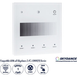 73150 T11-S SKYDANCE Ασύρματο DMX512 Επιτοίχιο Χειριστήριο RF 2.4Ghz 1 Group για όλα τα SKYDANCE DMX512 Controller AC 100-240V Max 0.1A - IP20 Μ8.5 x Μ8.5 x Π8.5 x Υ3.5cm