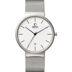 Obaku Ανδρικό Ρολόι με Ασημί Μεταλλικό Μπρασελέ V153GDCIMC