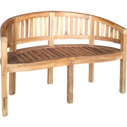 Καναπές διθέσιος Coren pakoworld φυσικό teak ξύλο 130x61x87εκ PW-335-000006