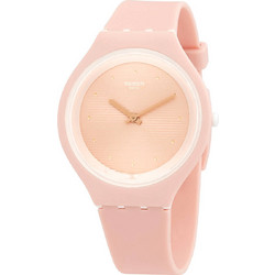 Swatch Skinskin Γυναικείο Ρολόι με Ροζ Καουτσούκ Λουράκι SVUT100