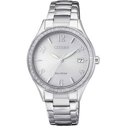 Citizen Eco-Drive Γυναικείο Ρολόι Solar με Ασημί Μεταλλικό Μπρασελέ EO1180-82A