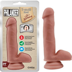 Chisa Novelties Philander Ρεαλιστικό Dildo με Βεντούζα & Όρχεις 18cm Flesh