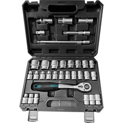 BORMANN Pro BHT5110 Σετ Καρυδάκια 1/2'' με Καστάνια και Προέκταση,33τεμ (077794)
