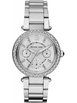 Michael Kors Mini Parker Γυναικείο Ρολόι με Ασημί Μεταλλικό Μπρασελέ MK5615