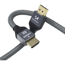 Wozinsky Καλώδιο HDMI 2.1 Braided HDMI Male to HDMI Male 3m Silver