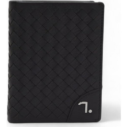 7 Dots Δερμάτινο Πορτοφόλι Όρθιο Πλεκτό Black (Orion-70-003)