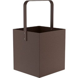 Ξυλιέρα Ανοξείδωτη 40x40x(H)75cm Matt Wenge - Pam & Co