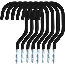 Sinoer Holder Suitable for Multipurpose, Screw In for Shed Plastic Coating for Wall Mount/Ceiling (8pcs)
