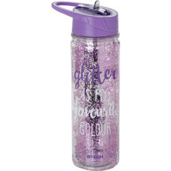 Smash Tritan Με Glitter Παιδικό Μπουκάλι Πλαστικό BPA Free με Καλαμάκι Ροζ 500ml